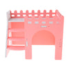 Hamster Hideout Hamster House Cabin Cages Wooden Villa Hut Play Toy Pink