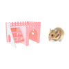 Hamster Hideout Hamster House Cabin Cages Wooden Villa Hut Play Toy Pink