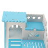 Hamster House Cages Wooden Small Animals Villa Hut Play Toy Blue