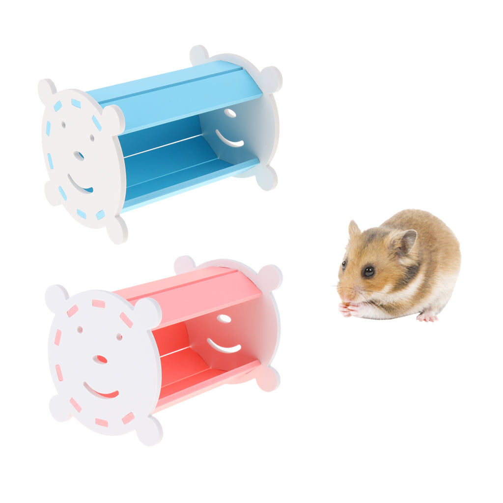 Small Animals Hamster Gerbil Colorful Tunnel House Nest Rest Bedroom Blue