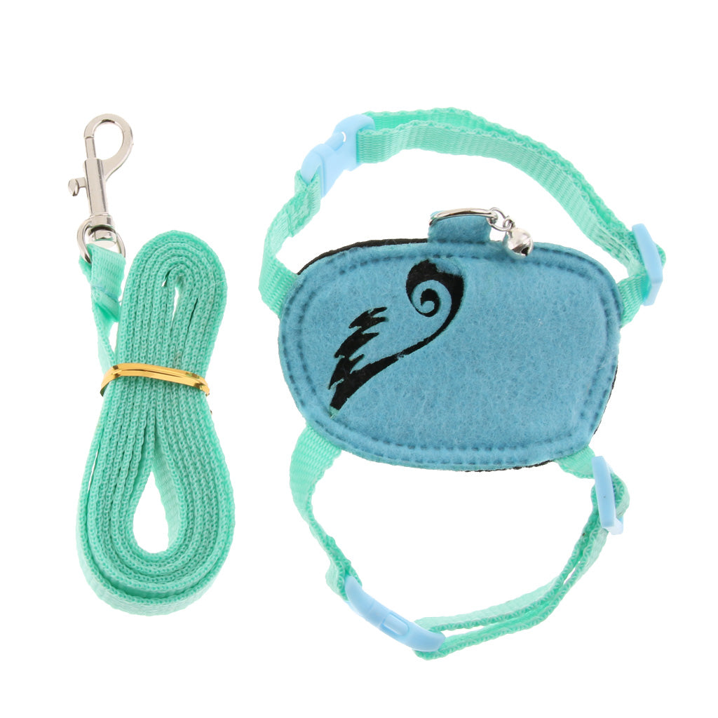 Small Animals Adjustable Harness Walking Lead Leash Chest Strap Blue