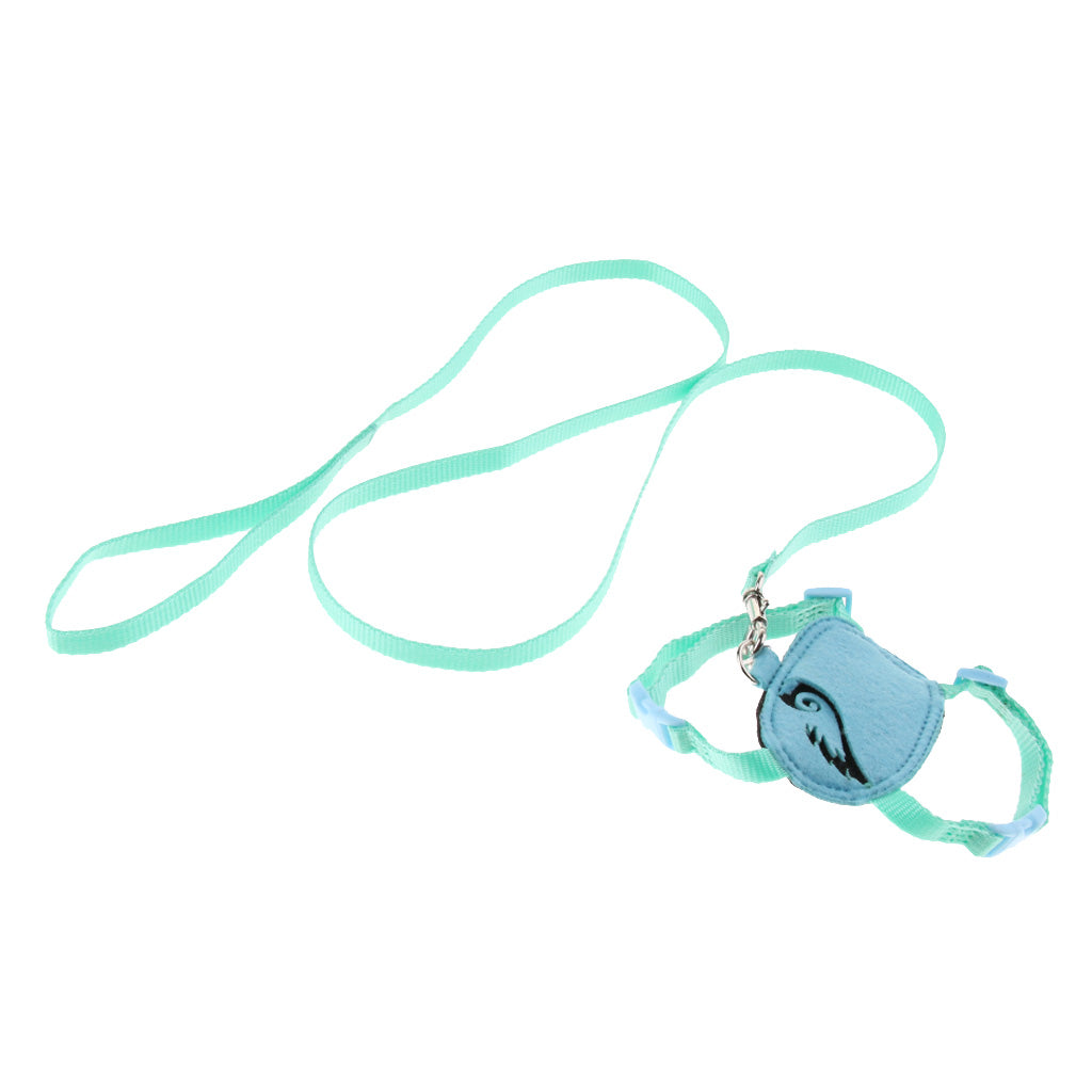 Small Animals Adjustable Harness Walking Lead Leash Chest Strap Blue