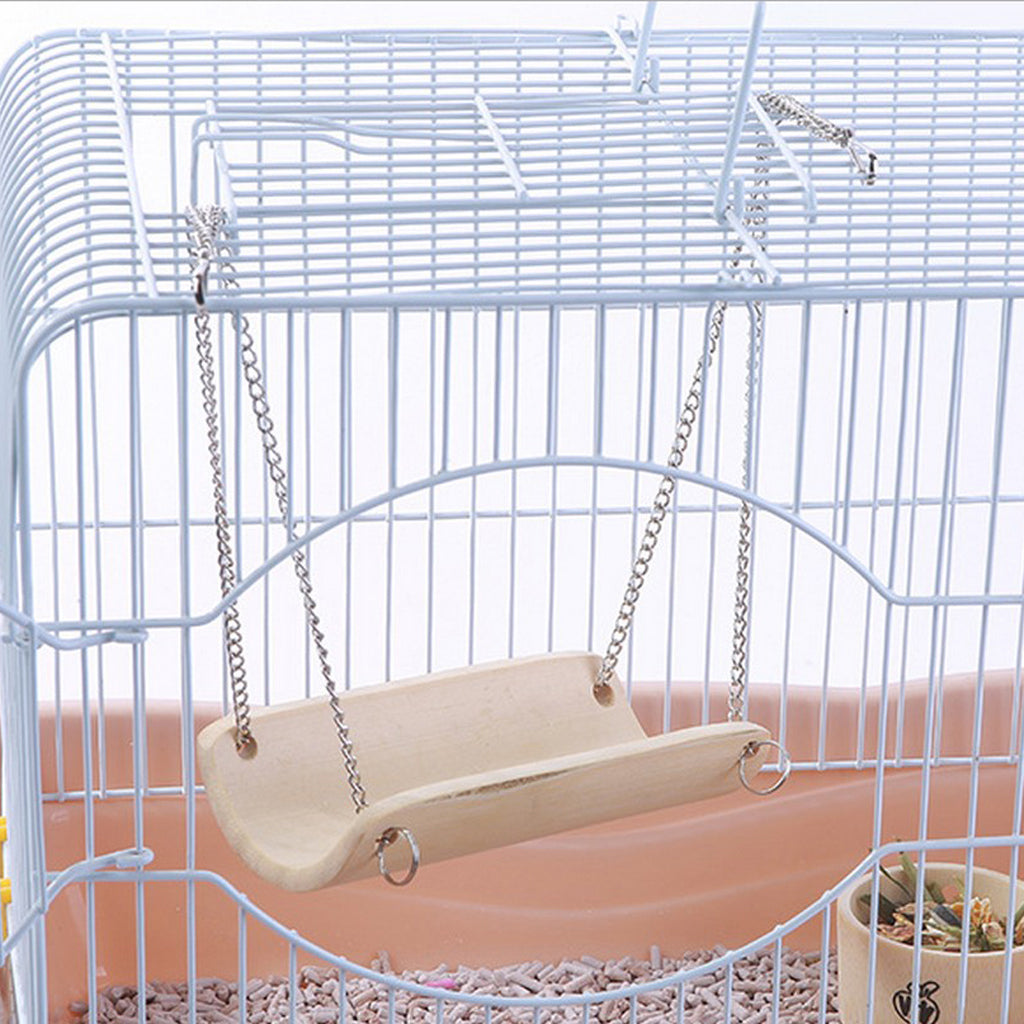 2 Pcs Pet Swing Hammock Hamster Squirrel Small Animal Bamboo Hang Toys