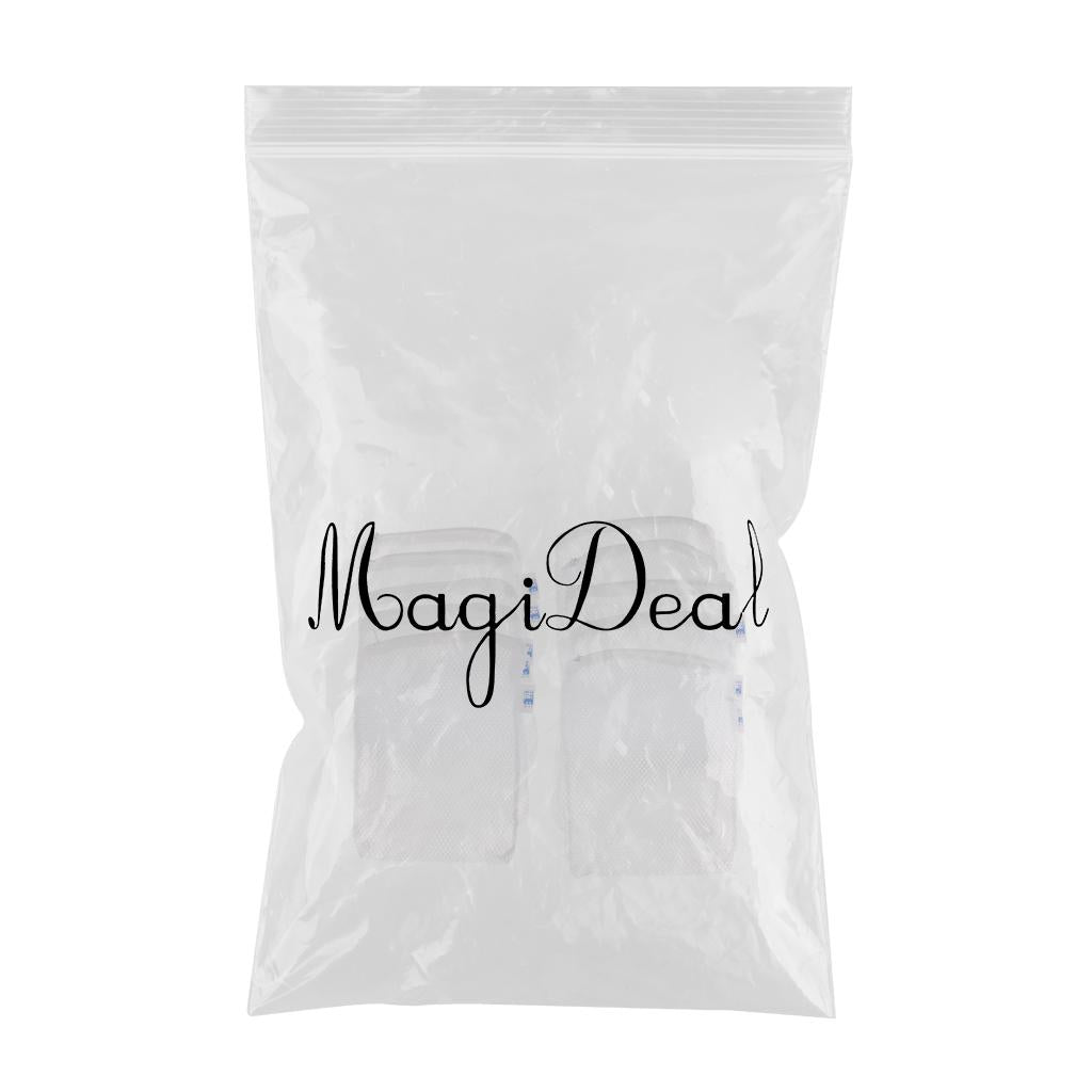 10 Pcs Zipped Fish Tank Filter Material Mesh Bag Isolation Bag 15x20cm White