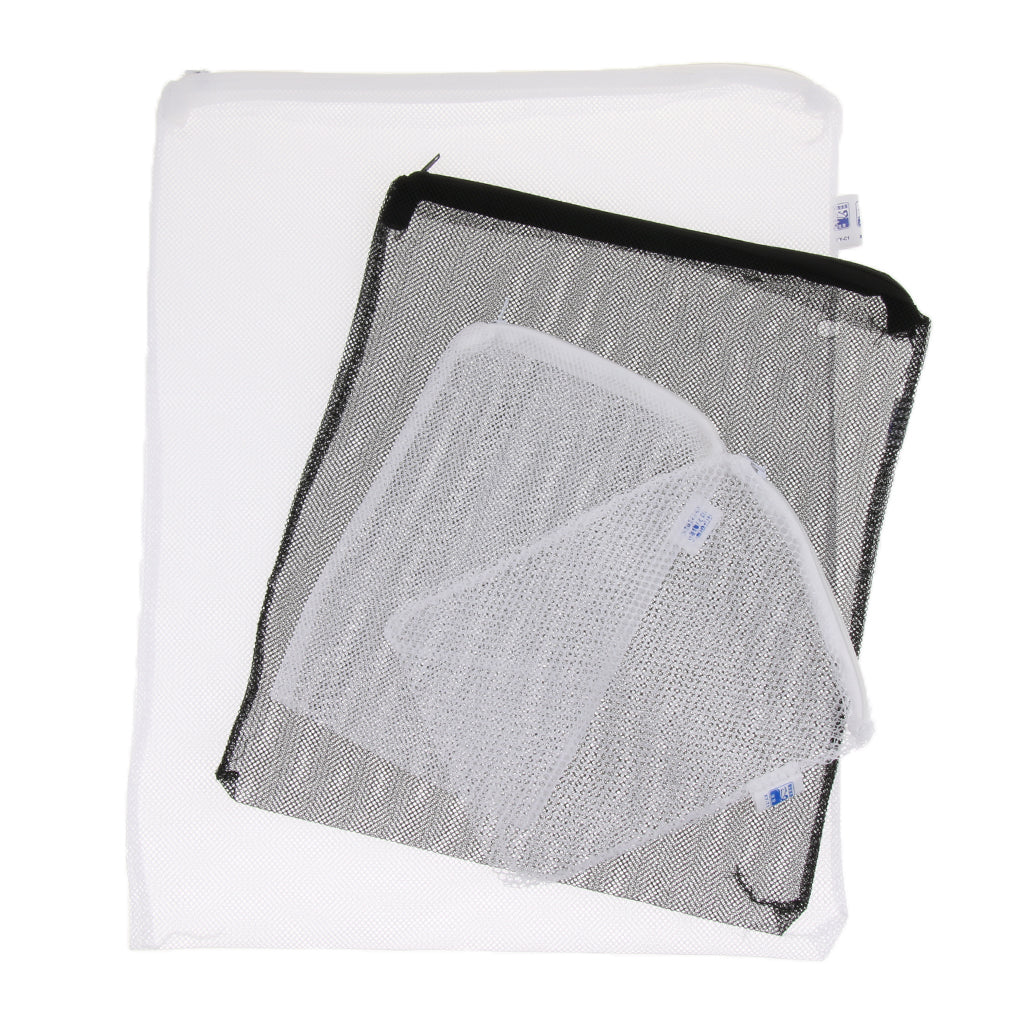 10 Pcs Zipped Fish Tank Filter Material Mesh Bag Isolation Bag 15x20cm White