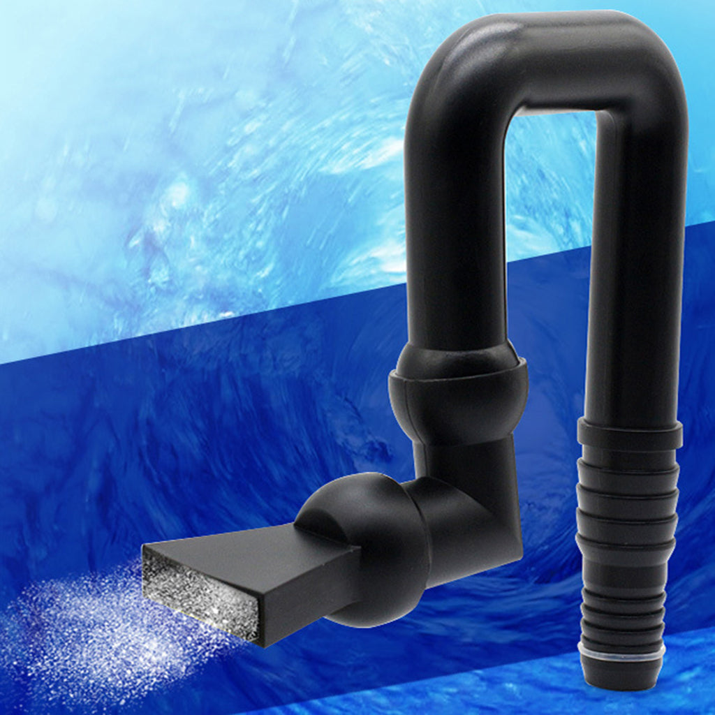 DIY Black Aquarium Water Circulation System Pipe Dual Head Duckbill Nozzle