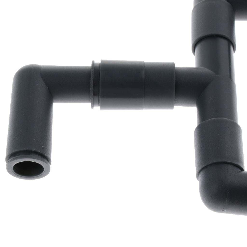 DIY Black Aquarium Water Circulation System Pipe Dual Head Duckbill Nozzle