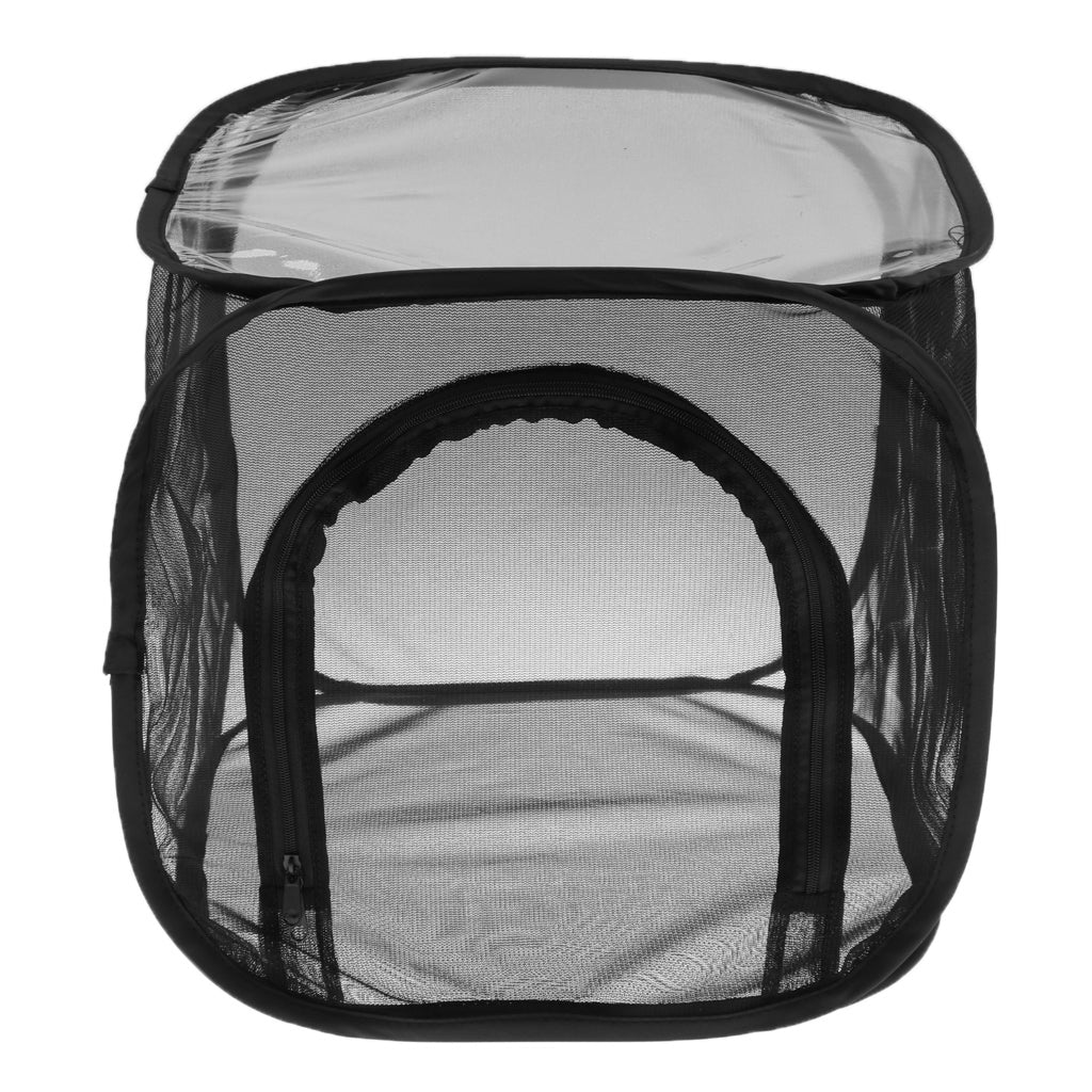 Foldable Insect and Butterfly Habitat Net Terrarium Breeding Cage Black S