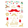 8pcs Christmas Temporary Tattoos Water Transfer Makeup Body Stickers Decals