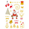 8pcs Christmas Temporary Tattoos Water Transfer Makeup Body Stickers Decals