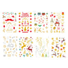 8pcs Christmas Temporary Tattoos Water Transfer Makeup Body Stickers Decals