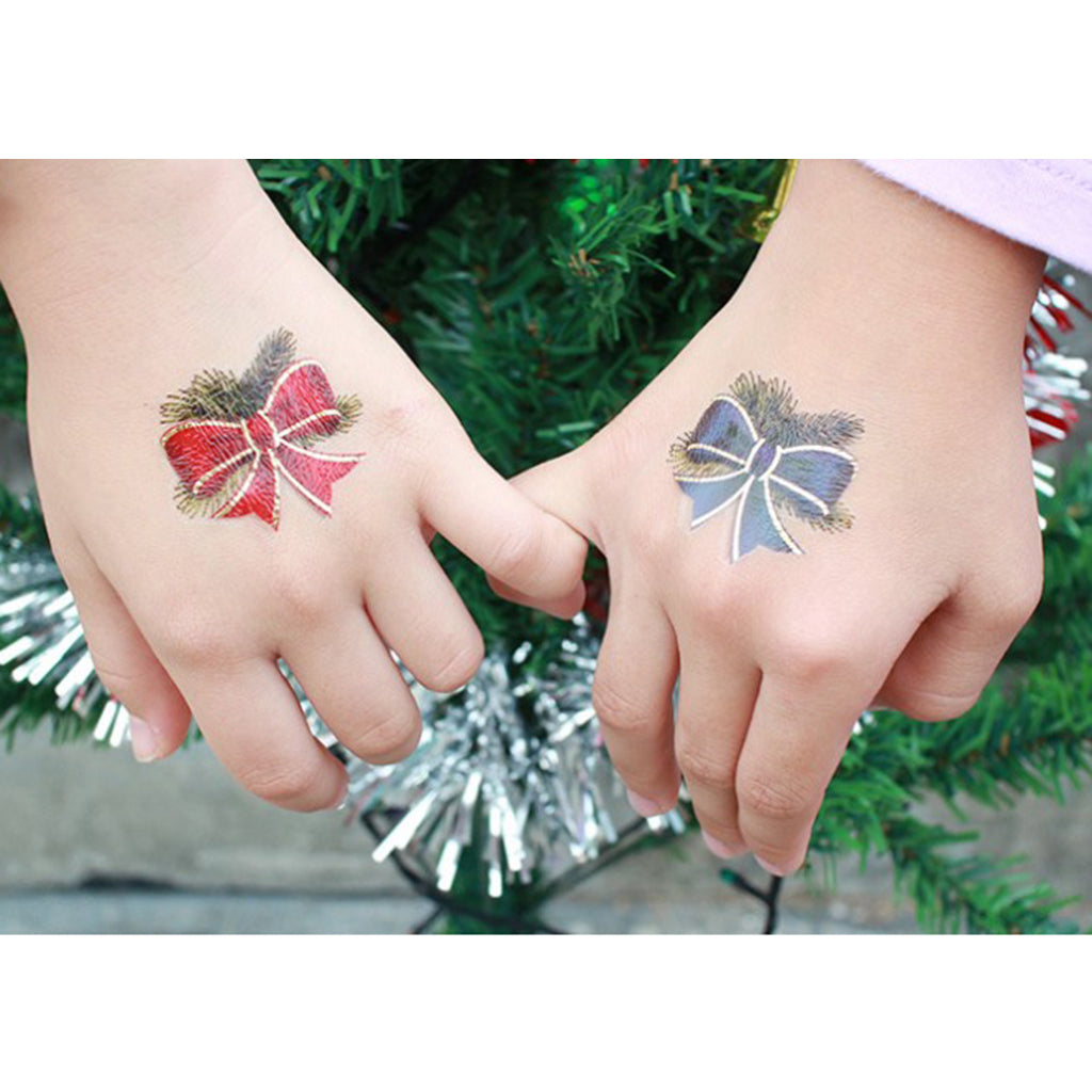 8pcs Christmas Temporary Tattoos Water Transfer Makeup Body Stickers Decals