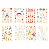 8pcs Christmas Temporary Tattoos Water Transfer Makeup Body Stickers Decals