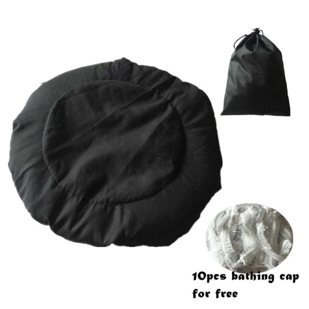 Deep Conditioning Heat Cap Hair Nourishing Steam Thermal Hat SPA Cap Black