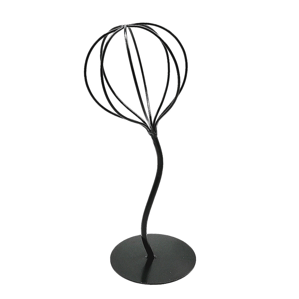 Free Standing Metal Wig Display Stand Dummy Head Hat Cap Hair Holder Black