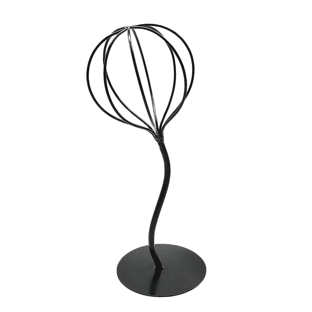 Free Standing Metal Wig Display Stand Dummy Head Hat Cap Hair Holder Black