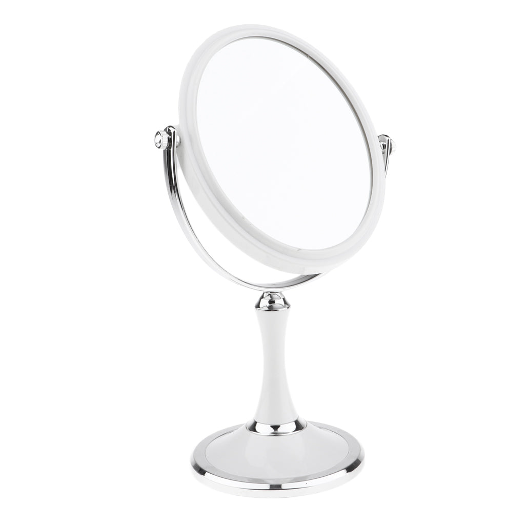 Dual Side Freestanding Makeup Shaving Cosmetic 1X/3X Magnifying Mirror Oval