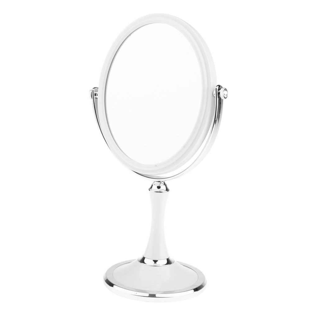 Dual Side Freestanding Makeup Shaving Cosmetic 1X/3X Magnifying Mirror Oval