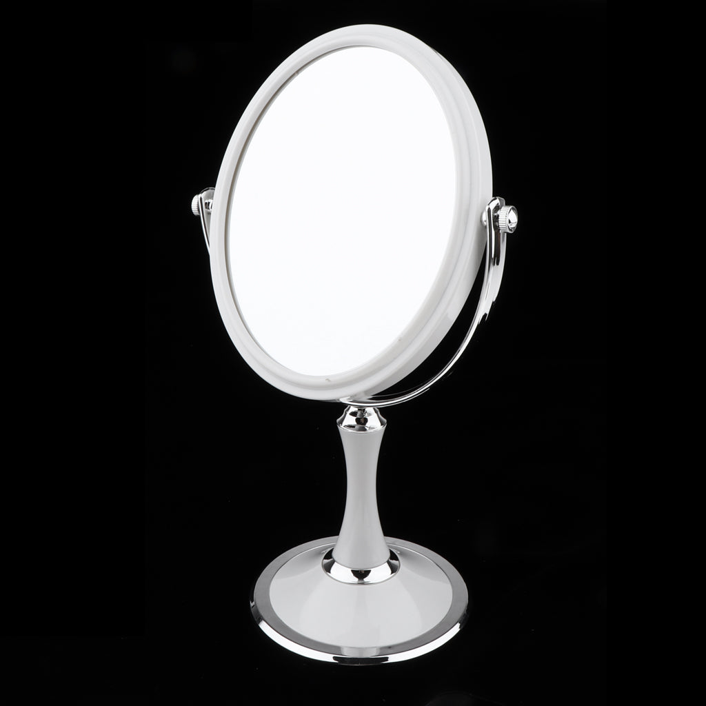 Dual Side Freestanding Makeup Shaving Cosmetic 1X/3X Magnifying Mirror Oval