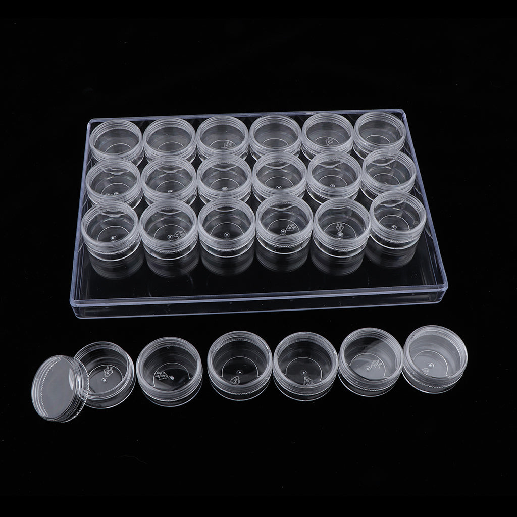 Empty Plastic Storage Box Set Makeup Nail Art Organizer Container w/ Lids