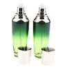 2x Empty Glass Makeup Container Face Cream Jars Pump Bottle Case for Travel 100ML