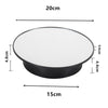 USB/Battery 360 Rotating Jewelry Display Turntable Stand Velvet /Mirror Top White Base  Mirror Top