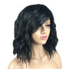 Women Wigs Curly Hairpieces Cosplay Wig with Rose Net Cap Ombre Black 38cm