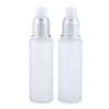 2Pcs Empty Glass Bottles Cosmetic Makeup Travel Lotion Containers 50ml Pump