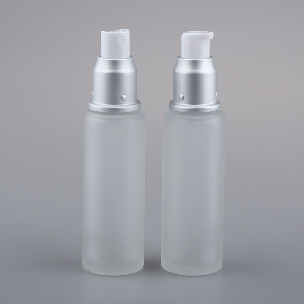 2Pcs Empty Glass Bottles Cosmetic Makeup Travel Lotion Containers 50ml Spray