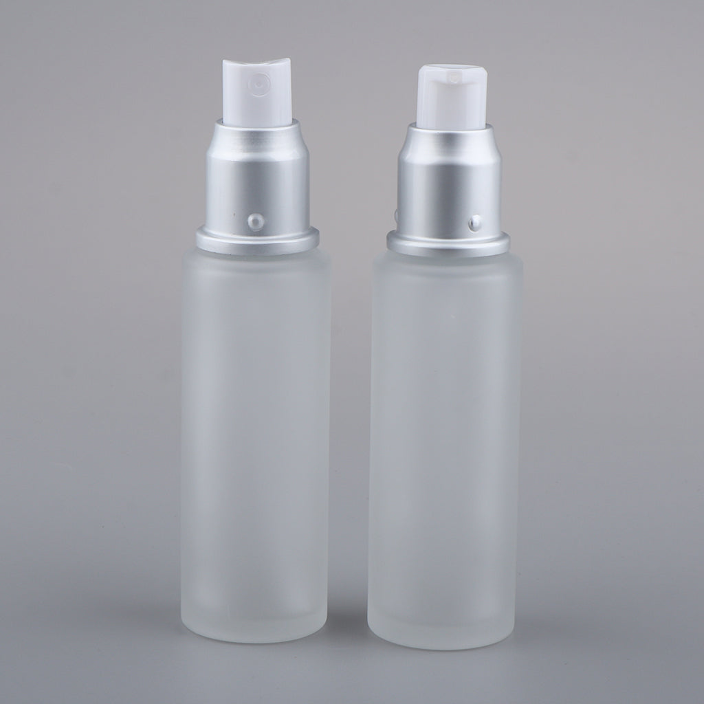 2Pcs Empty Glass Bottles Cosmetic Makeup Travel Lotion Containers 50ml Spray