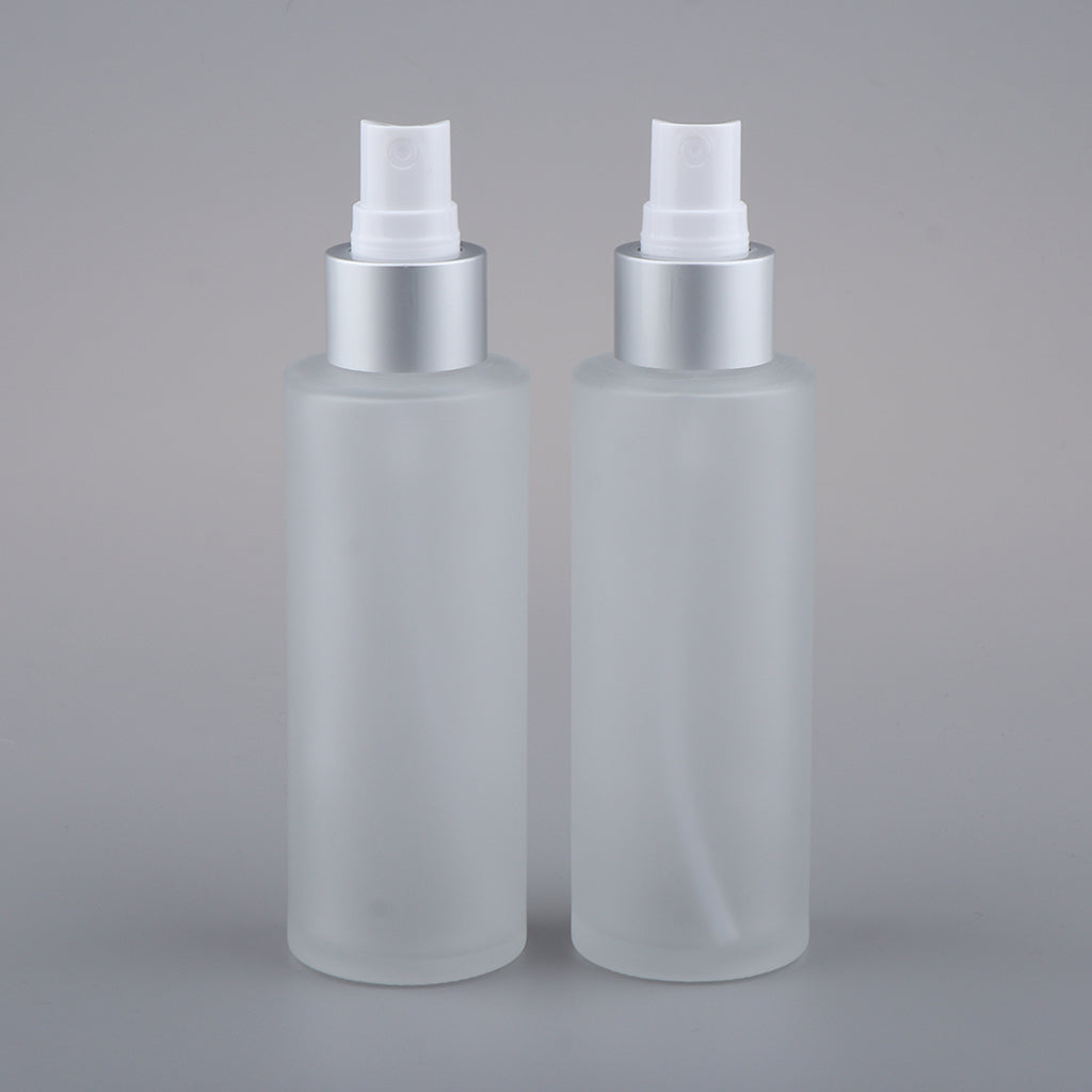 2Pcs Empty Glass Bottle Cosmetic Makeup Travel Lotion Containers 100ml Spray