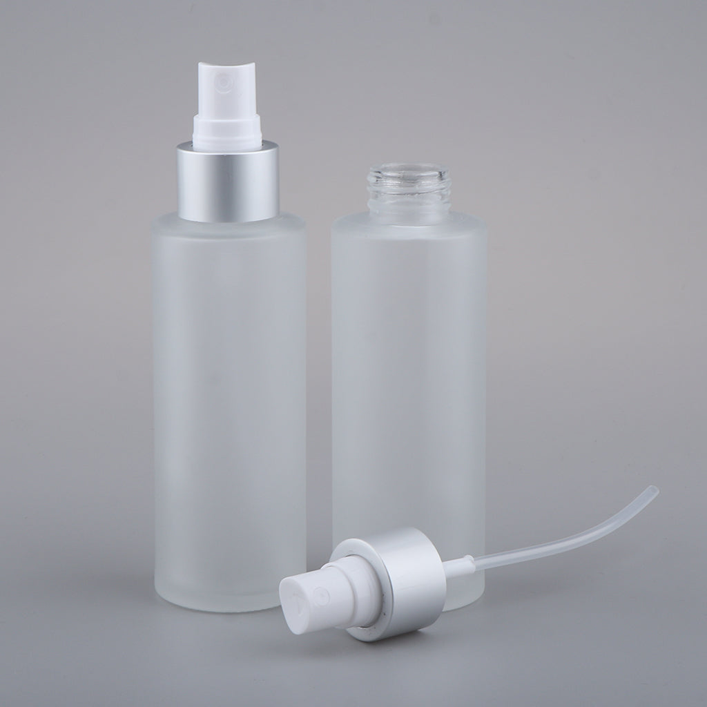 2Pcs Empty Glass Bottle Cosmetic Makeup Travel Lotion Containers 100ml Spray