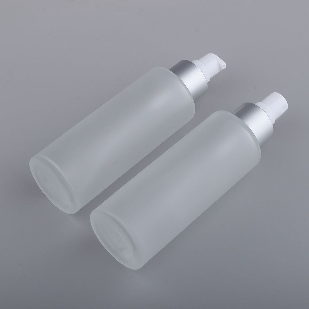 2Pcs Empty Glass Bottle Cosmetic Makeup Travel Lotion Containers 100ml Spray