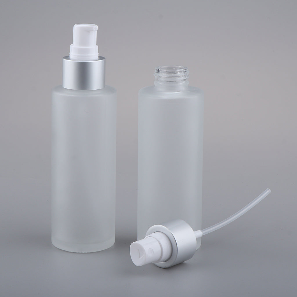 2Pcs Empty Glass Bottle Cosmetic Makeup Travel Lotion Containers 100ml Spray