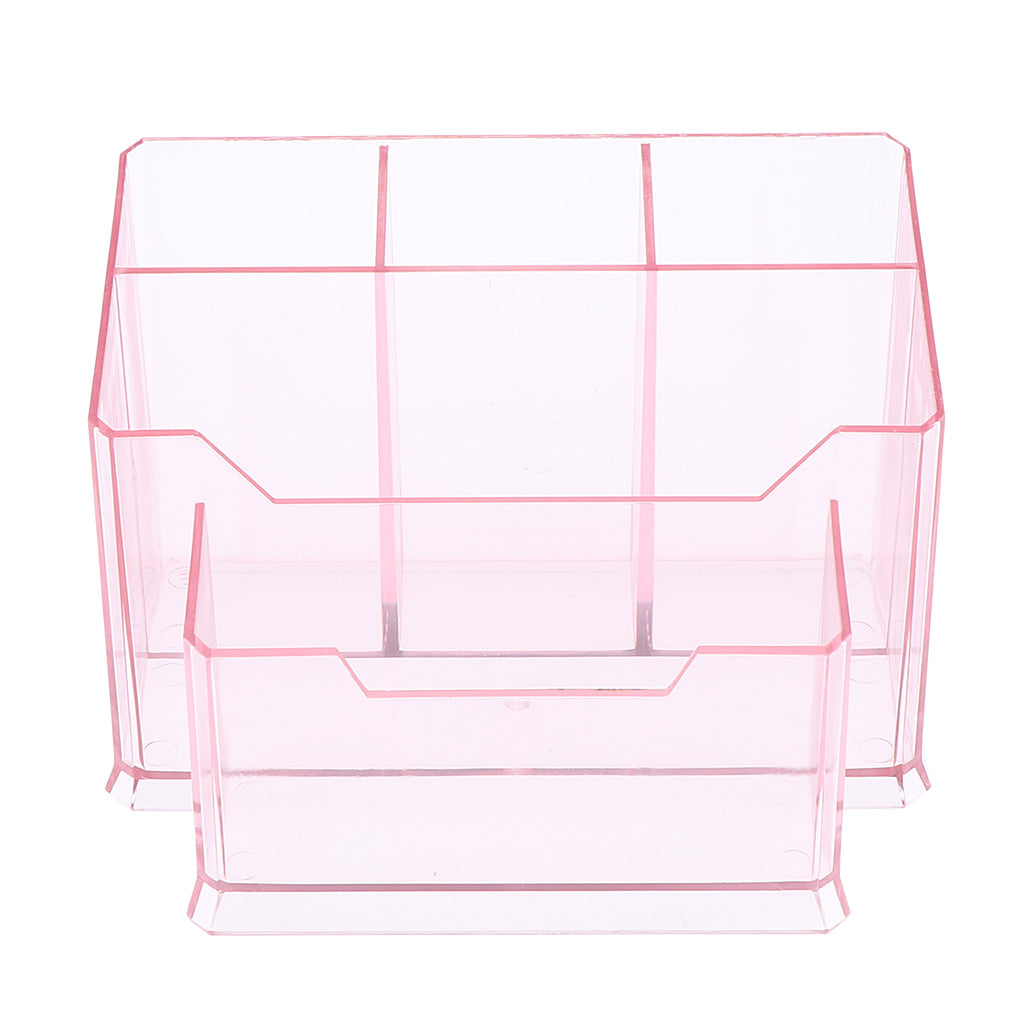 Nail Tools Organizer Cosmetic Display Stand Makeup Holder Box Acrylic Pink