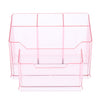 Nail Tools Organizer Cosmetic Display Stand Makeup Holder Box Acrylic Pink