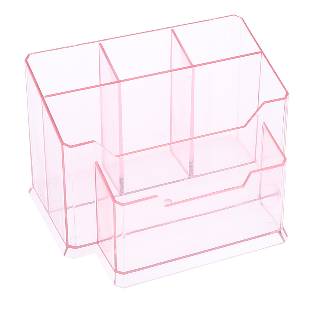 Nail Tools Organizer Cosmetic Display Stand Makeup Holder Box Acrylic Pink