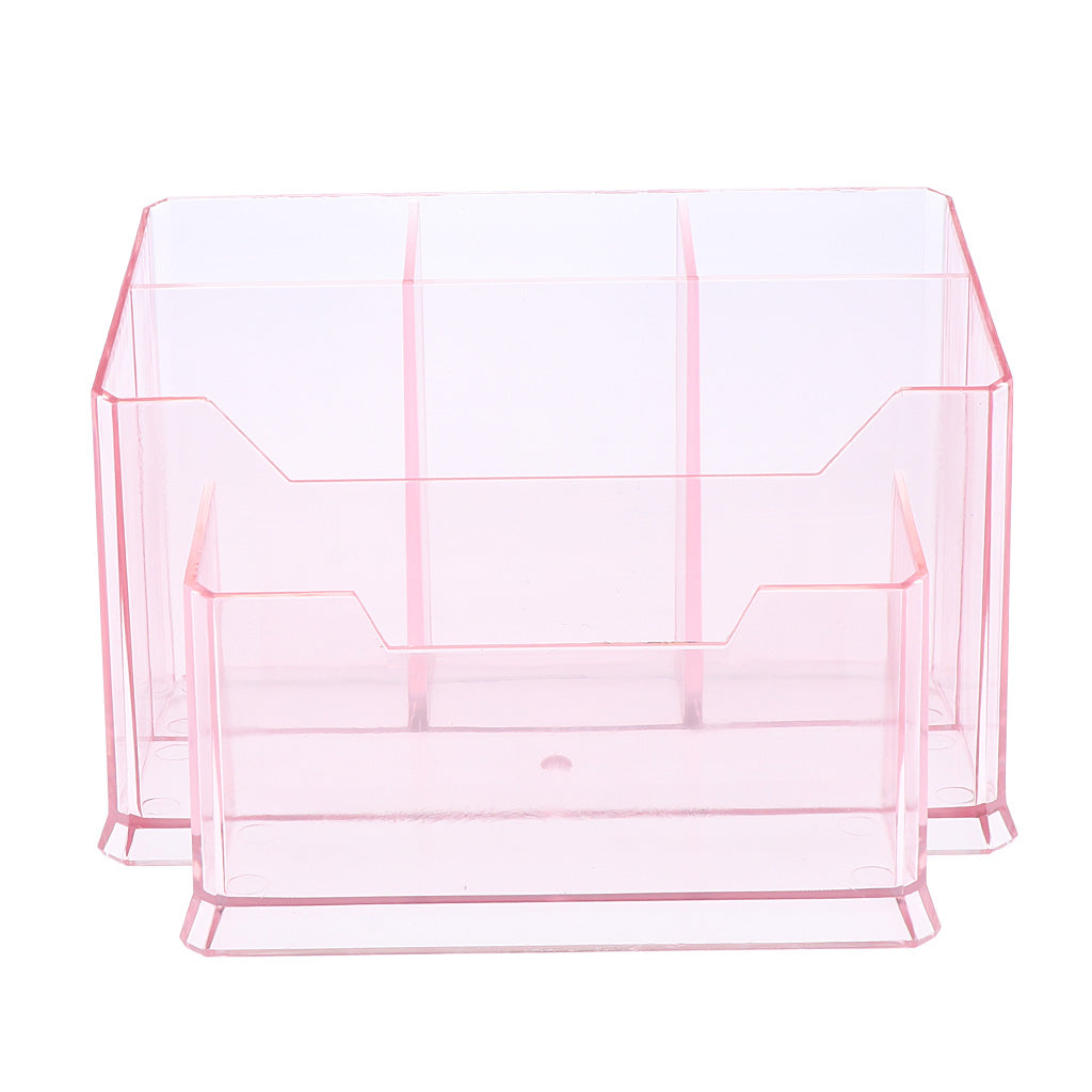 Nail Tools Organizer Cosmetic Display Stand Makeup Holder Box Acrylic Pink