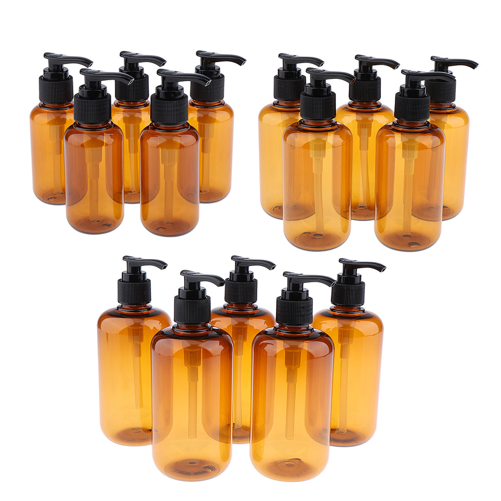 5pcs Empty Pump Shampoo Lotions Container Refillable Body Wash Gel Bottles 100ml