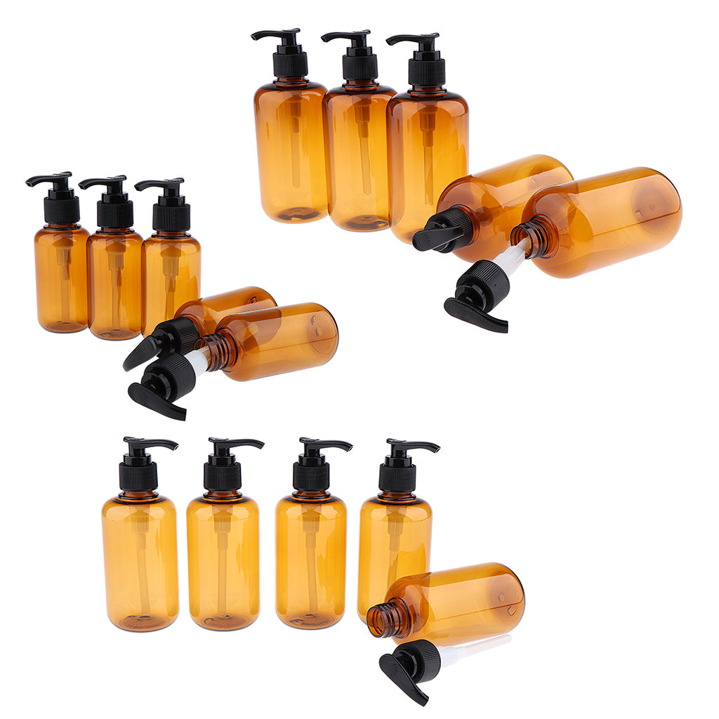 5pcs Empty Pump Shampoo Lotions Container Refillable Body Wash Gel Bottles 100ml