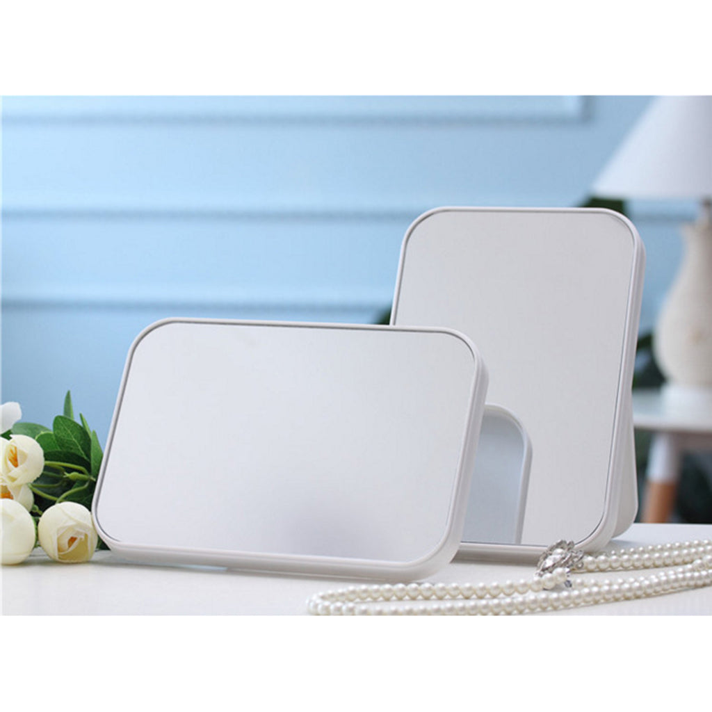 8.7"  Portable Folding Cosmetic Tabletop Stand Makeup Mirror Travel White