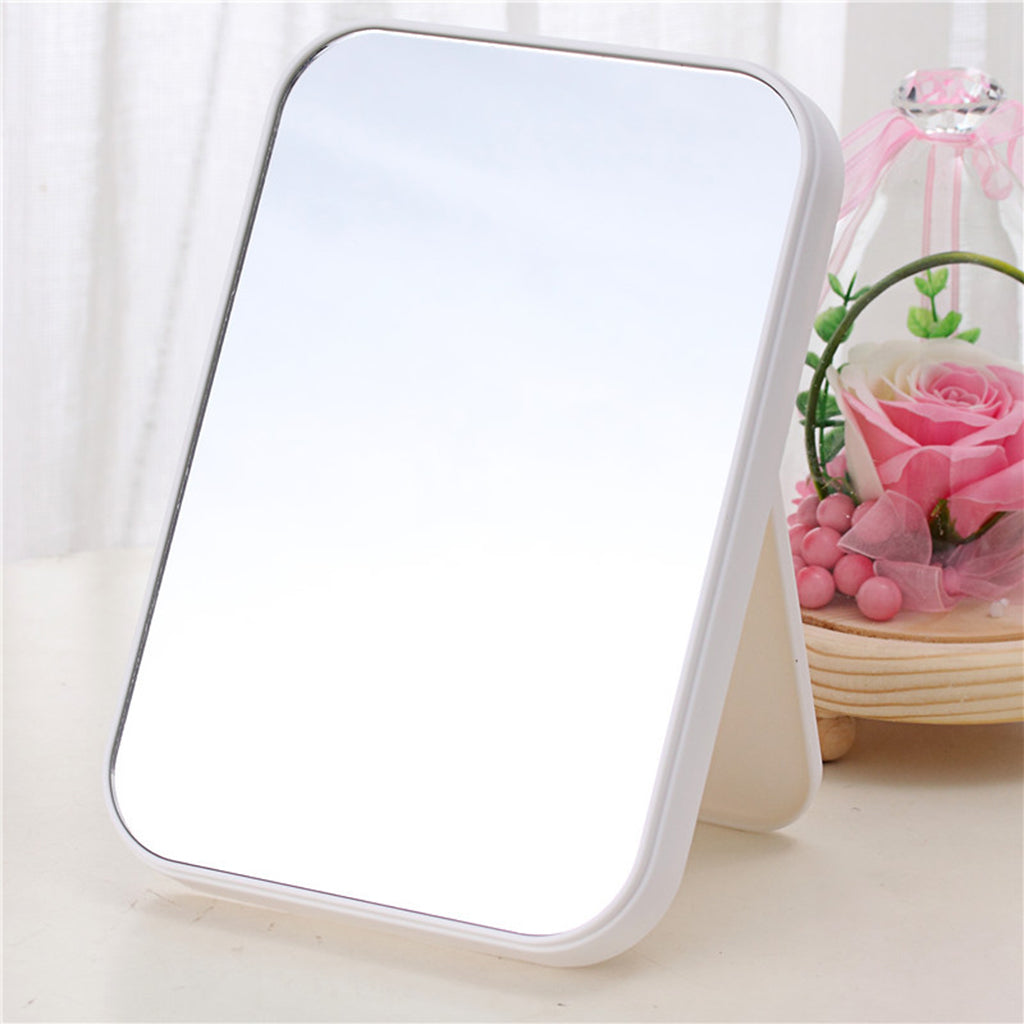 8.7"  Portable Folding Cosmetic Tabletop Stand Makeup Mirror Travel White