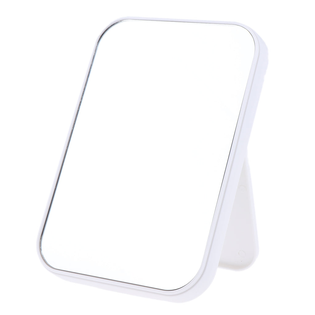 8.7"  Portable Folding Cosmetic Tabletop Stand Makeup Mirror Travel White