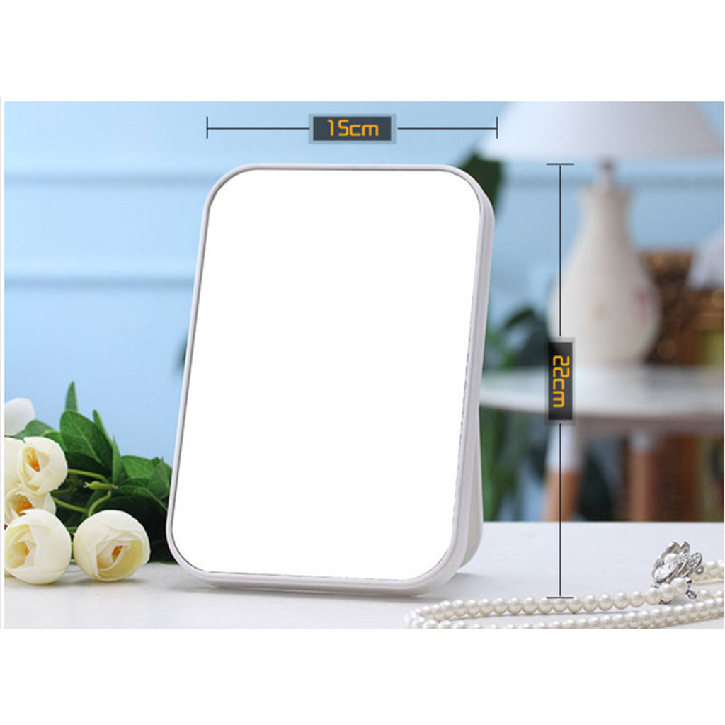 8.7"  Portable Folding Cosmetic Tabletop Stand Makeup Mirror Travel White