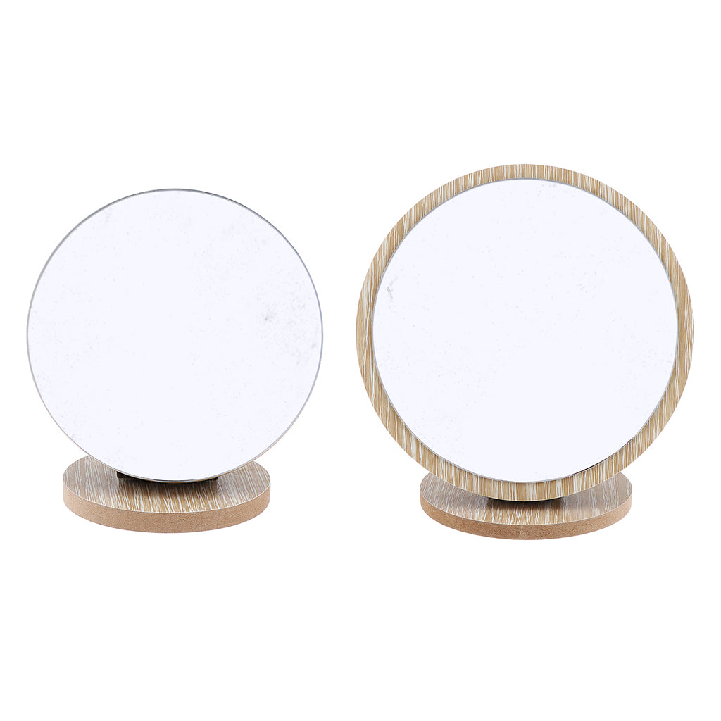 Folding HD Cosmetic Tabletop Desk Top  Makeup Mirrors Travel 2 Size 17 cm