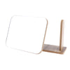 2 Size Retro Cosmetic Tabletop Makeup Mirror with Wood Base Travel 22x17 cm