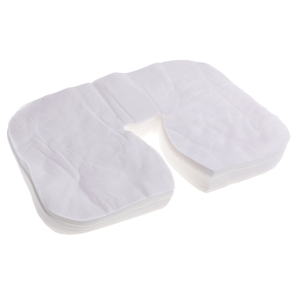 100pcs Disposable Beauty Salon SPA Massage Bed Pillow Cover Face Mat Pad