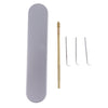 3x Copper Crochet Hook Needles Kit for Beads Ring Dreadlock Lace Wig Making