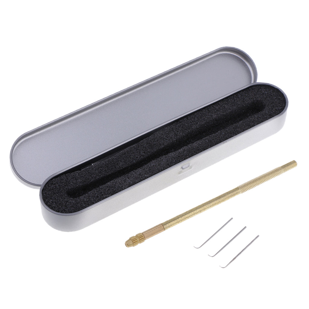 3x Copper Crochet Hook Needles Kit for Beads Ring Dreadlock Lace Wig Making