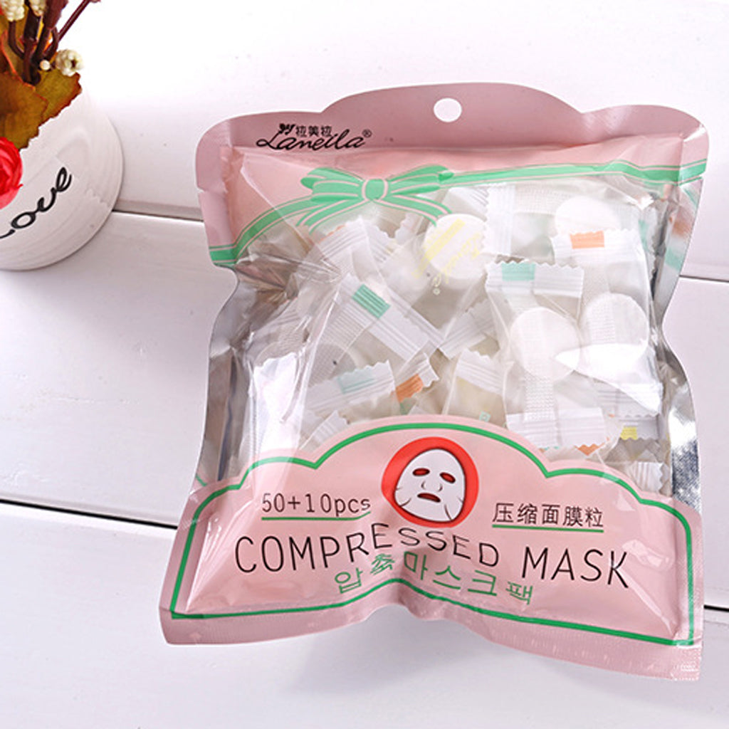 60x Compress Facial Mask DIY Face Dry Mask Paper Sheet Skin Care Disposable